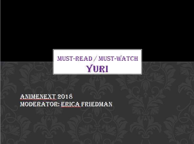 Okazu » Yuri Panels at AnimeNEXT, June 8 2018