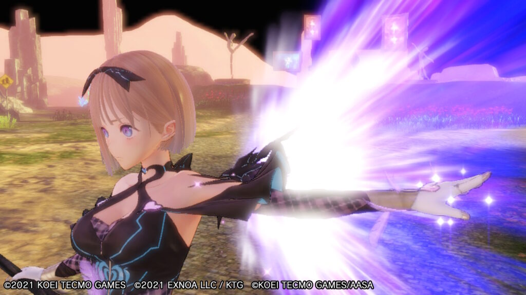 Ao transforms into her magical girl form.