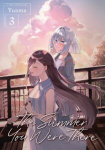 Volume 3 cover. Shizuku and Kaori are walking at sunset