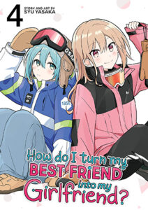 Volume 4 cover, it does Minami and Yuzu sitting against each other in ski gear 